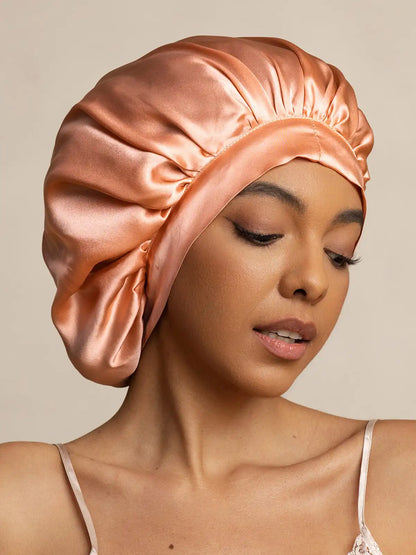 100% Mulberry Silk Elegant Bonnet with Long Ribbons