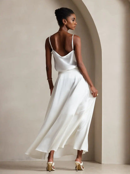 19Momme Silk Cowl Neck Camisole Top