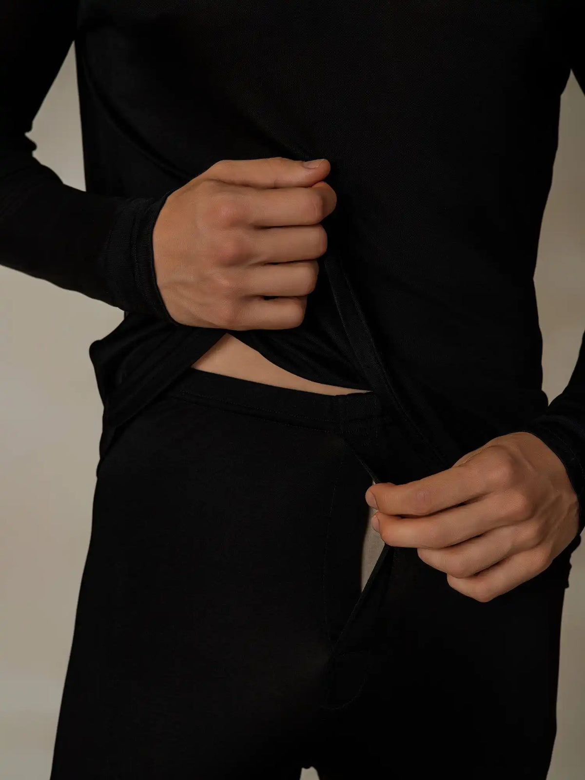 Men's Silk Jersey Long Sleeve Long Johns