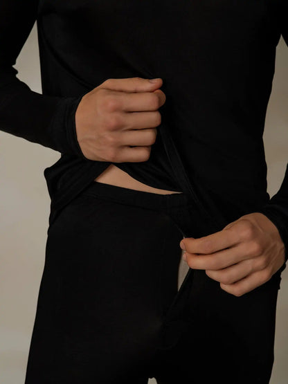 Men's Silk Jersey Long Sleeve Long Johns