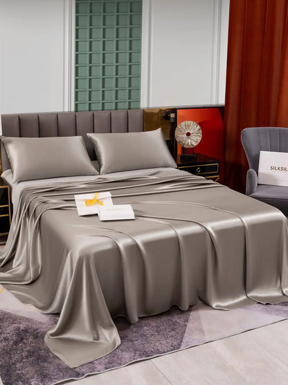 25Momme 3Pcs Silk Set Flat Sheet+2x Pillowcases