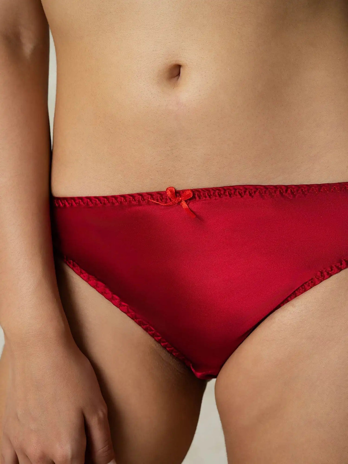 100% Mulberry Silk Classic Bikini Panty with Bow