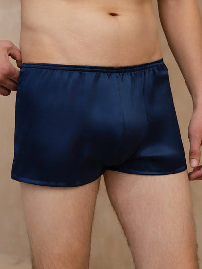 100% Mulberry Silk Men‘s Ultra Soft Comfy Boxer Underwear