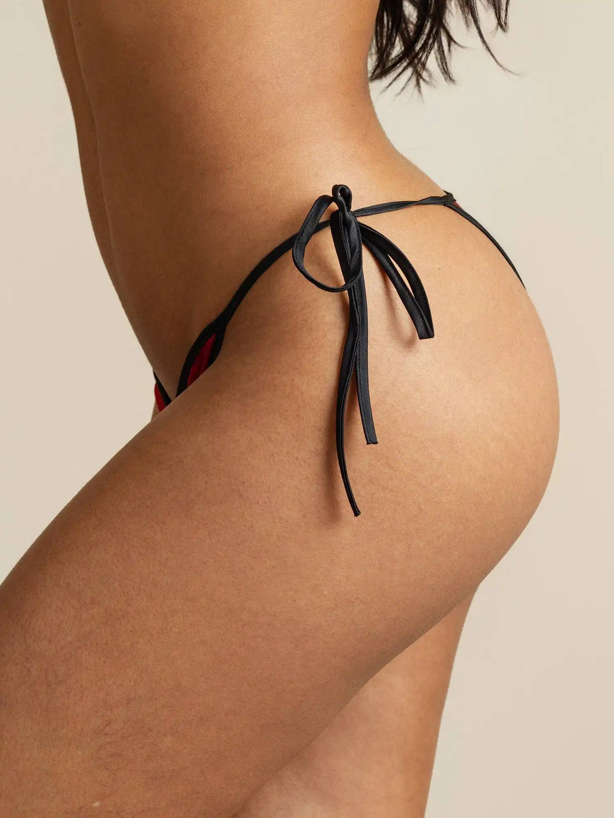 100% Mulberry Silk Adjustable Side-Tie String Bikini Panty