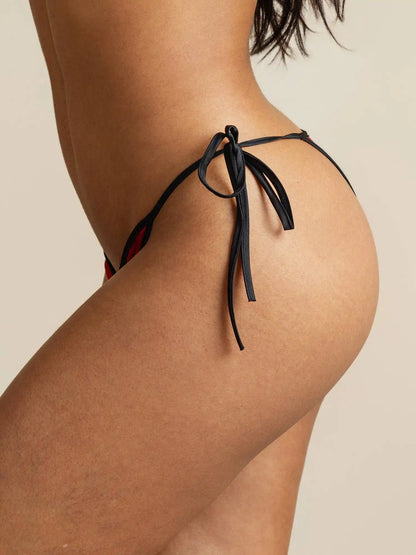 100% Mulberry Silk Adjustable Side-Tie String Bikini Panty
