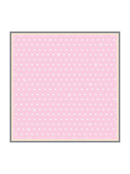100% Mulberry Silk Paw Print Square Scarf - Size 90x90cm