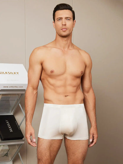 Men‘s 100% Mulberry Silk Boxer Briefs Underwear