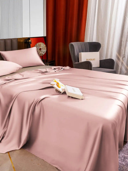 22Momme 3Pcs Silk Set Flat Sheet+2x Pillowcases