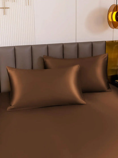 2Pcs 19Momme 100% Mulberry Silk Pillowcases Bundle - Envelope