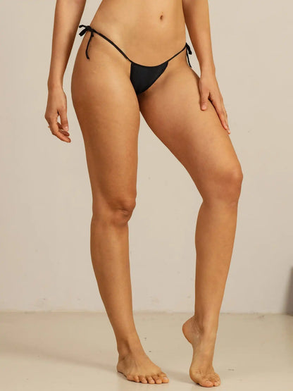 100% Mulberry Silk Tie-up Thong Sexy Bikini Panty