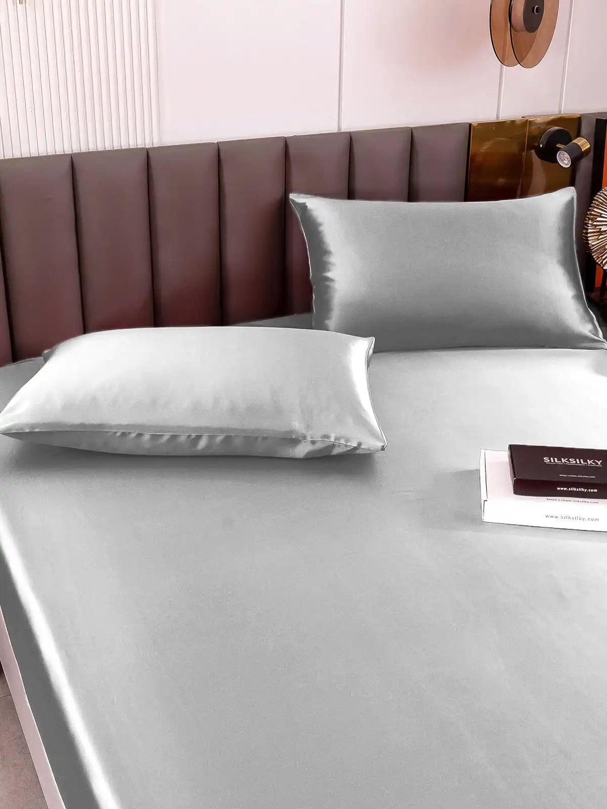 19Momme 3Pcs Silk Set Fitted Sheet+2x Pillowcases