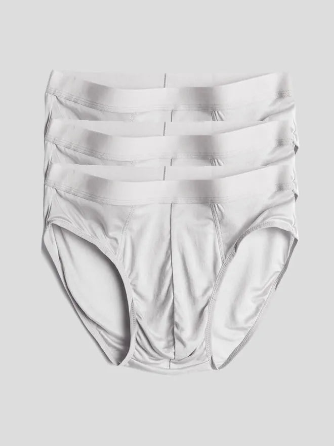 3Pcs Men Briefs Breathable 100% Mulberry Silk Underwear