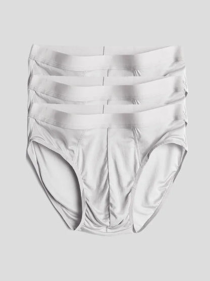 3Pcs Men Briefs Breathable 100% Mulberry Silk Underwear