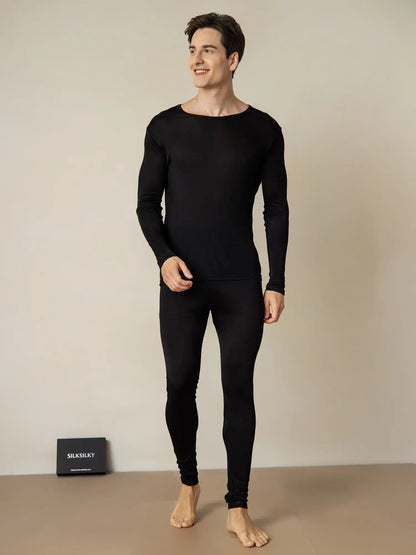 Men's Silk Jersey Long Sleeve Long Johns