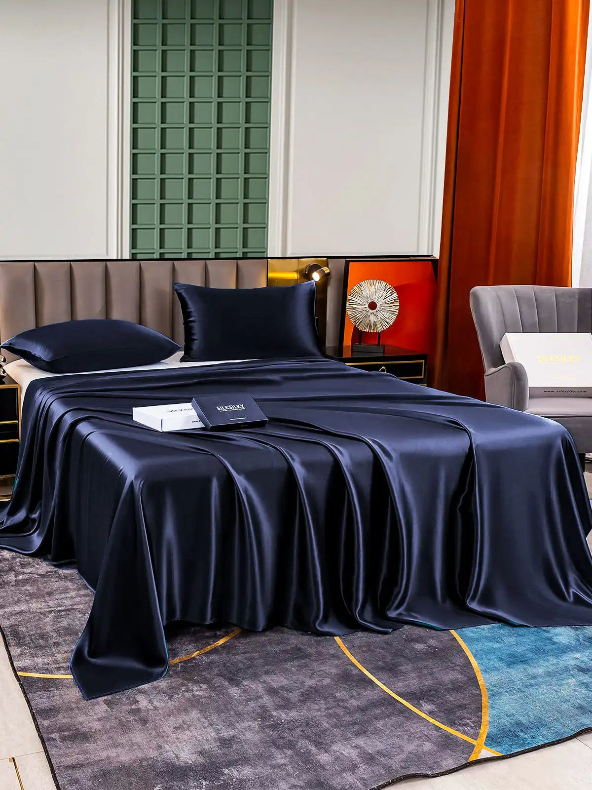 25Momme 3Pcs Silk Set Flat Sheet+2x Pillowcases