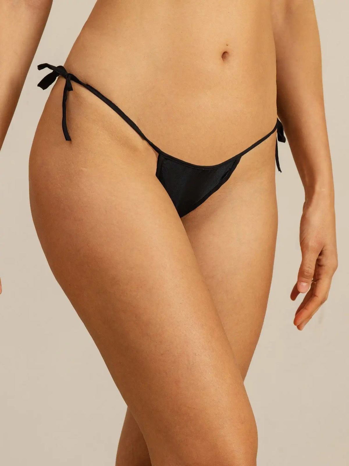 100% Mulberry Silk Tie-up Thong Sexy Bikini Panty