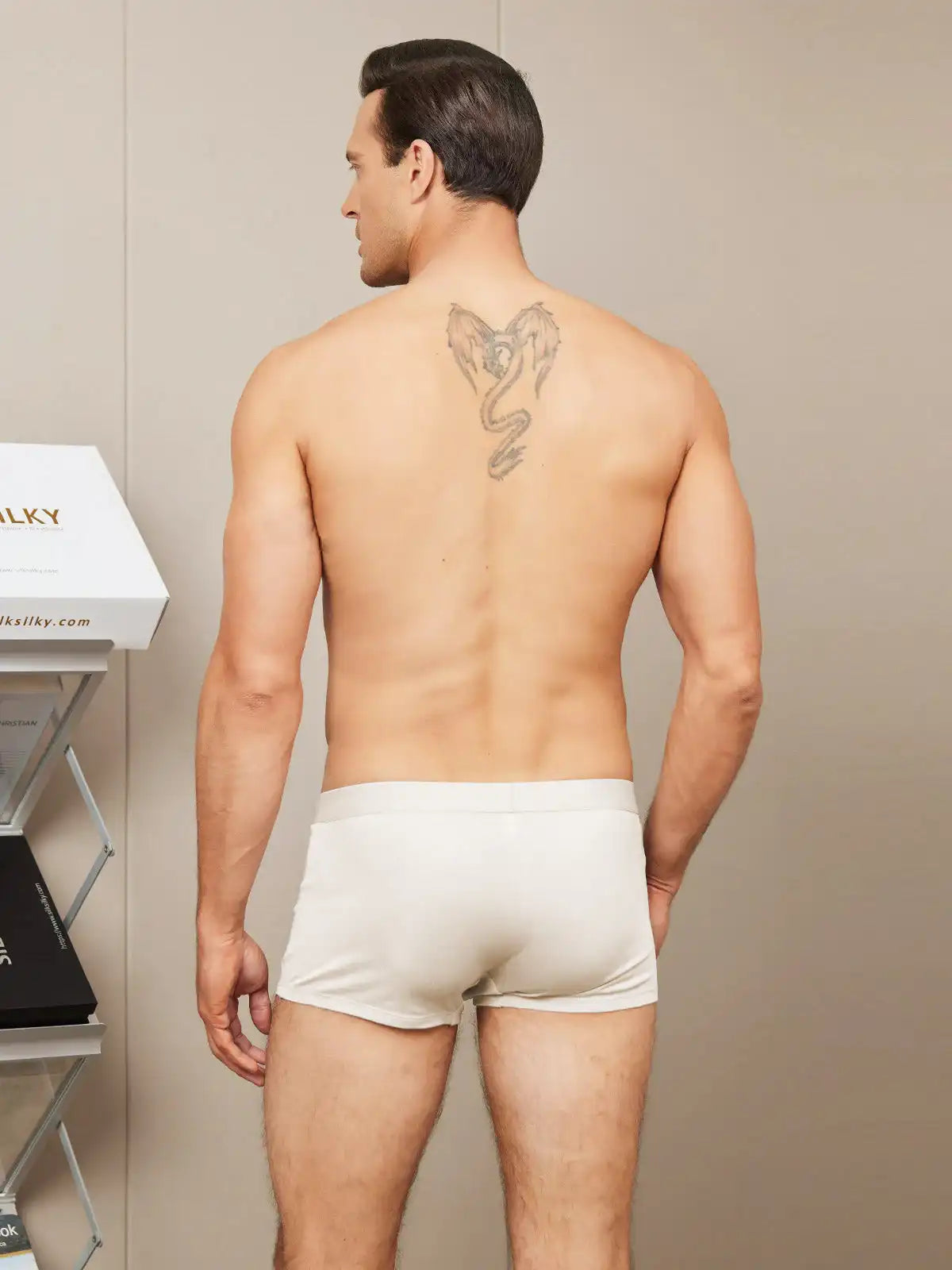 Men‘s 100% Mulberry Silk Boxer Briefs Underwear