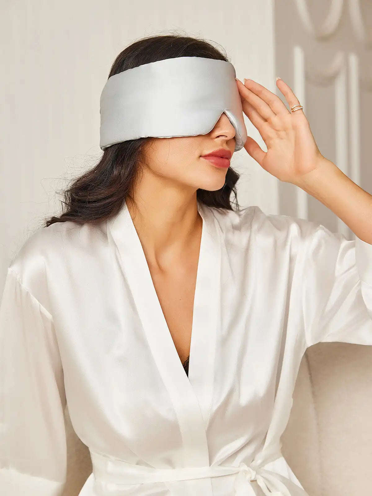 100% Mulberry Silk One Piece Silk Sleep Eye Mask With Velcro